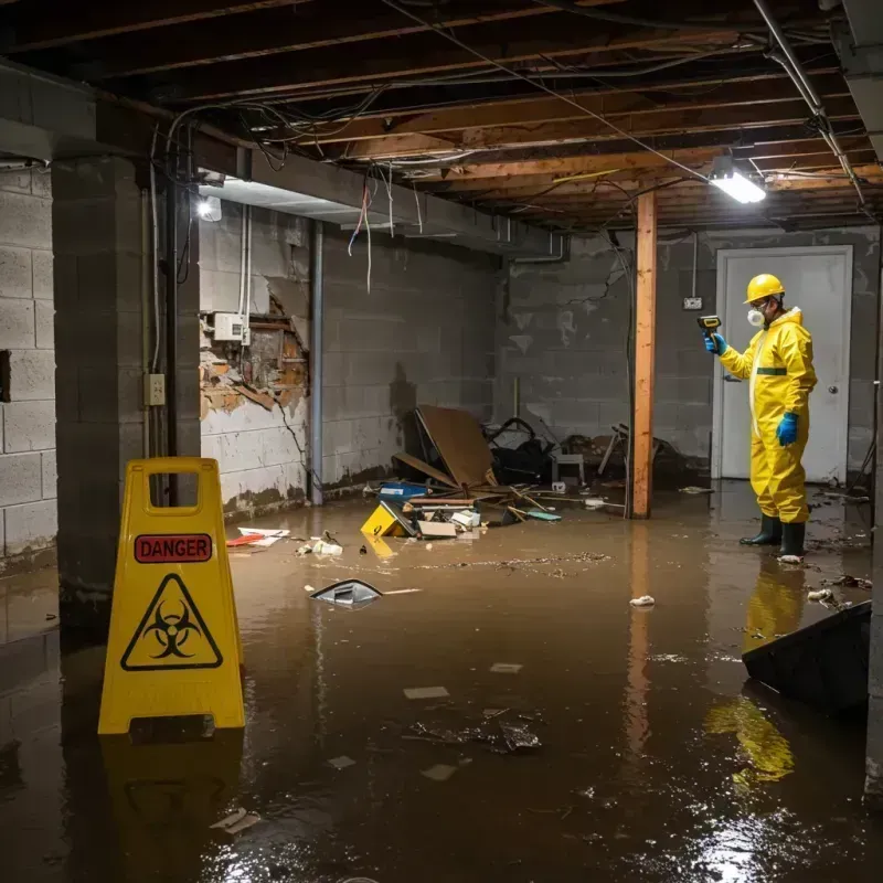 Flooded Basement Electrical Hazard in Jackson County, MO Property