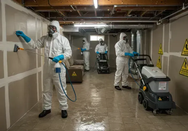 Basement Moisture Removal and Structural Drying process in Jackson County, MO